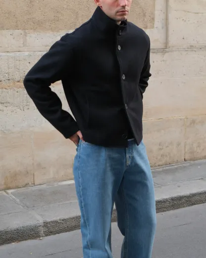 High Collar Wool Jacket