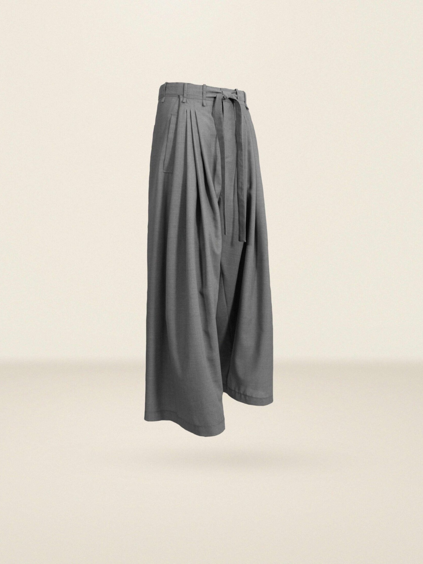 COLOR-BLOCK PLEATED TROUSERS
