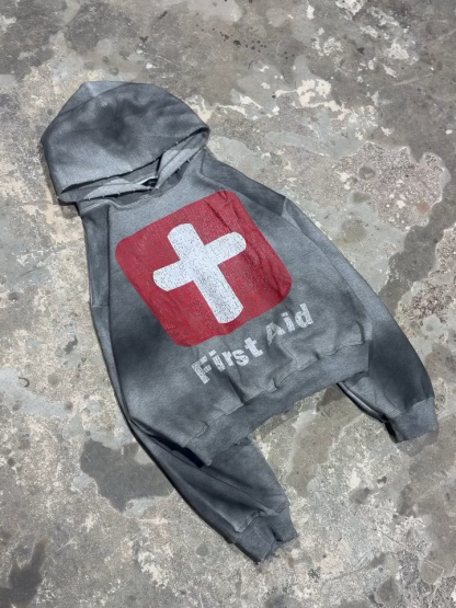 “first aid” hoodie