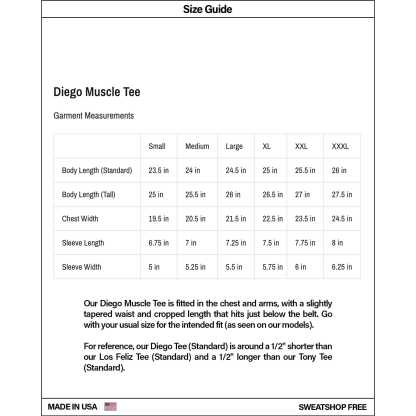 Diego Muscle Tee | Heavyweight | 13.5oz