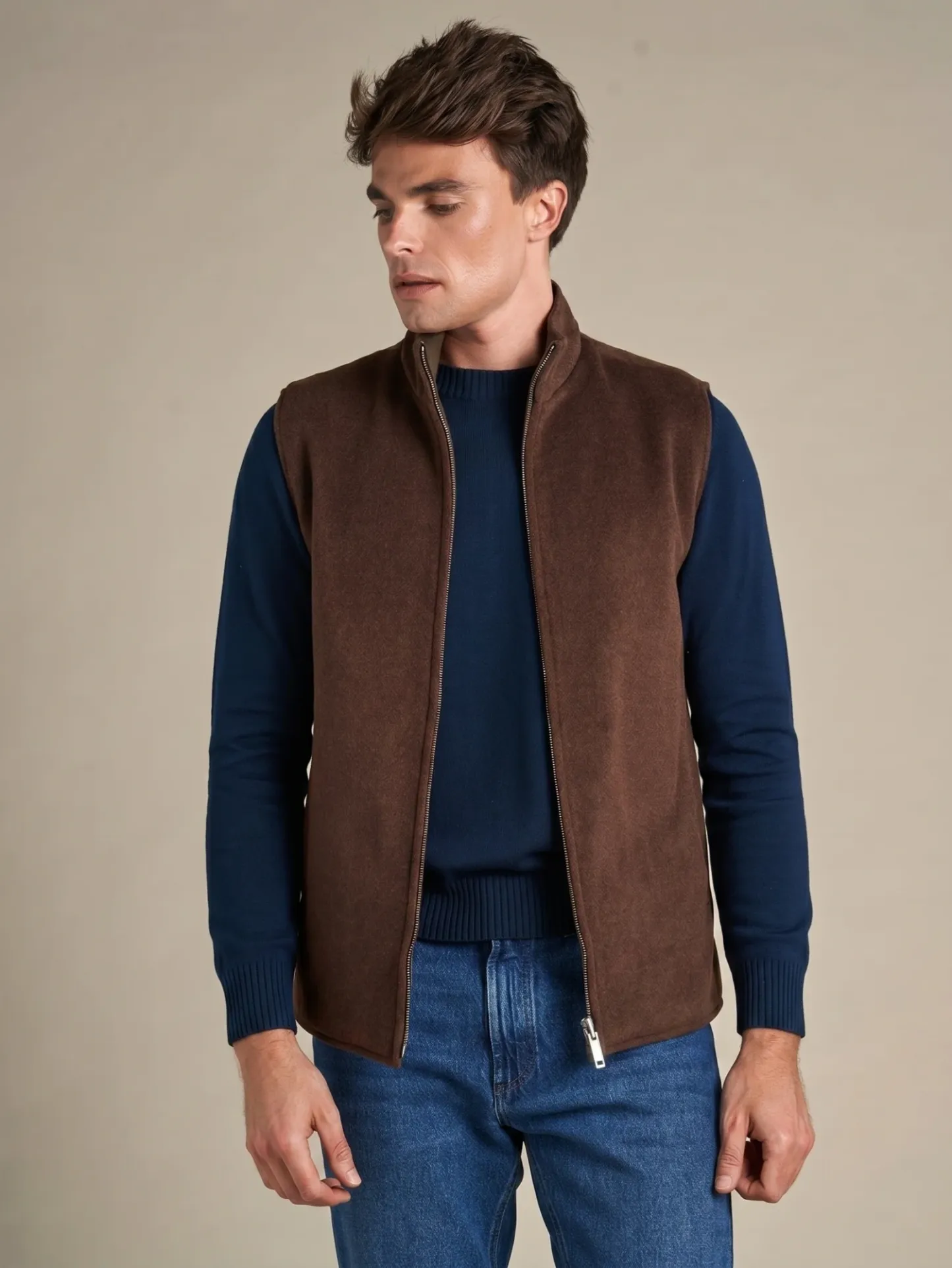 WOOL REVERSIBLE GILET