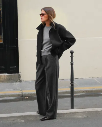 High Collar Wool Jacket