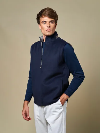 WOOL REVERSIBLE GILET