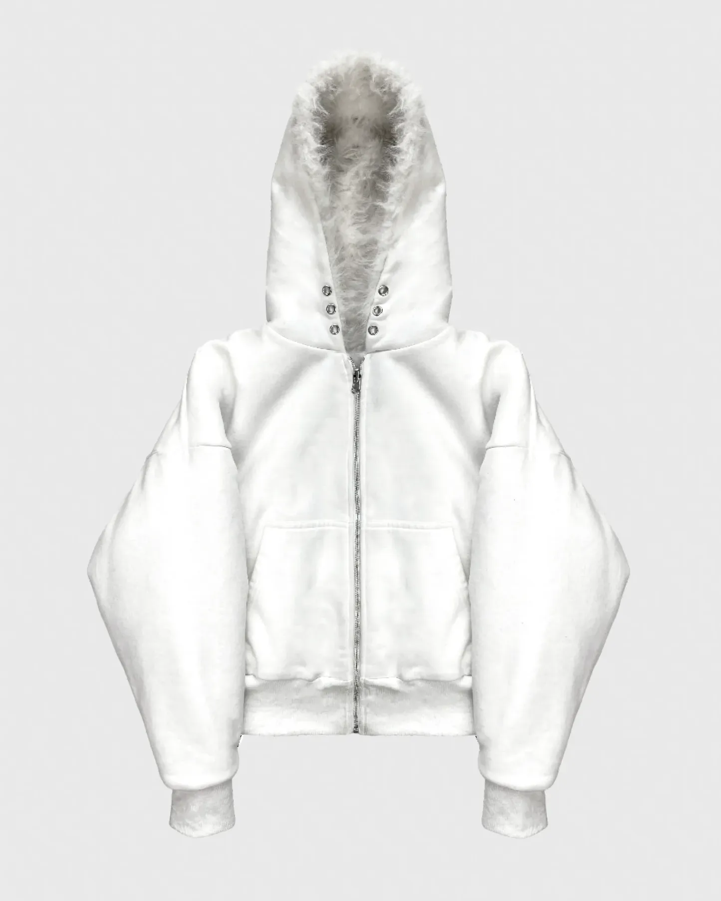 YETI FUR REVERSIBEL ZIP HOODIE