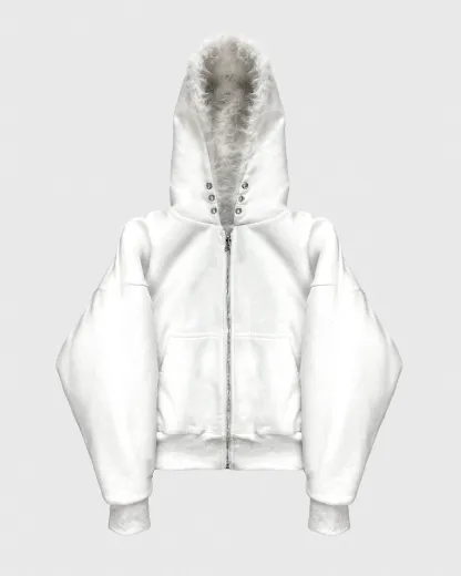 YETI FUR REVERSIBEL ZIP HOODIE