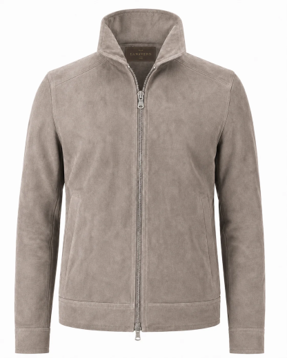 ALCANTARA STAND COLLAR JACKET