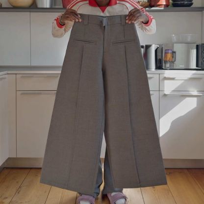 FLAT-POCKET PLEATED PANTS