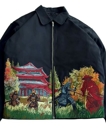 Samurai Duel Embroidered Work Jacket