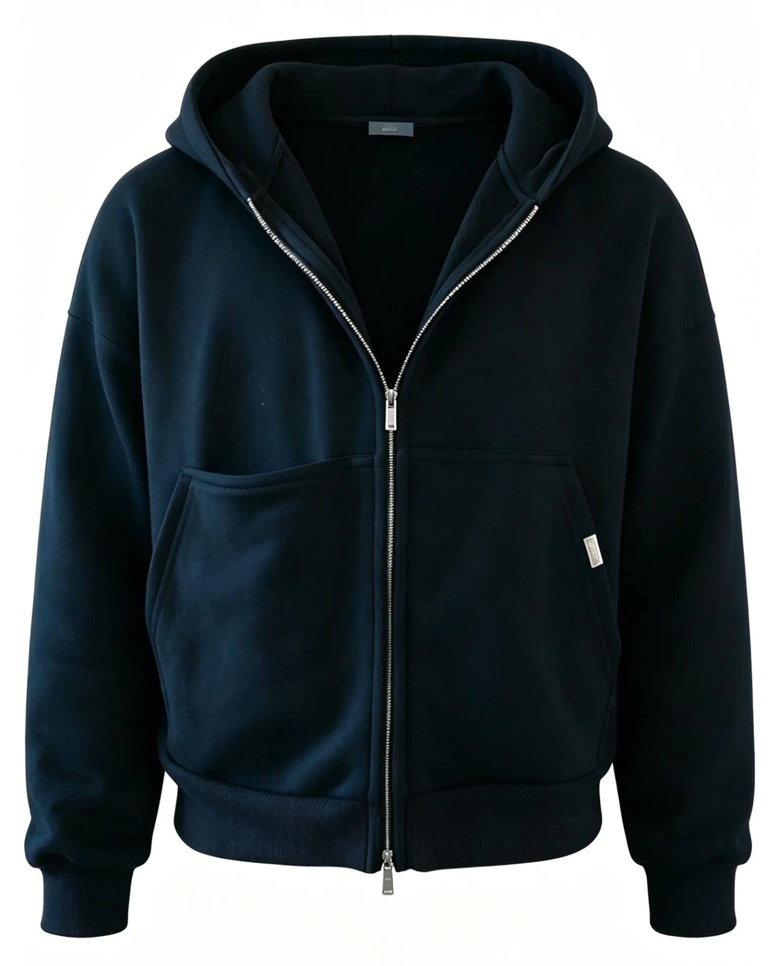 TRIPLE POCKET OVERSIZED ZIP-UP HOODIE