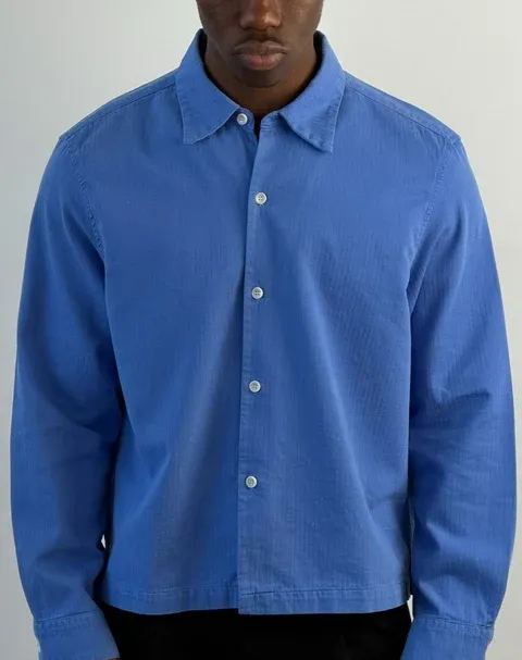 Japanese Newport Crop Button-Up II | Herringbone Twill