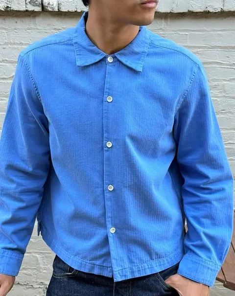 Japanese Newport Crop Button-Up II | Herringbone Twill