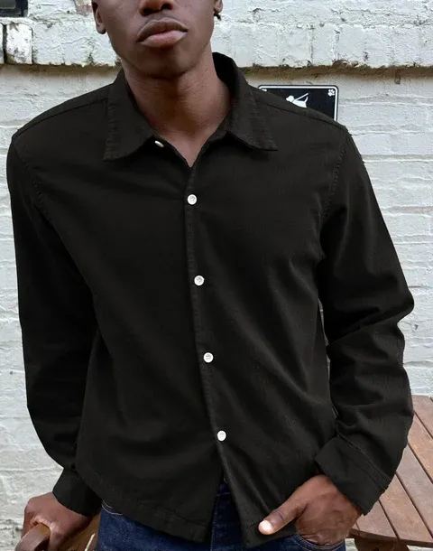 Japanese Newport Crop Button-Up II | Herringbone Twill