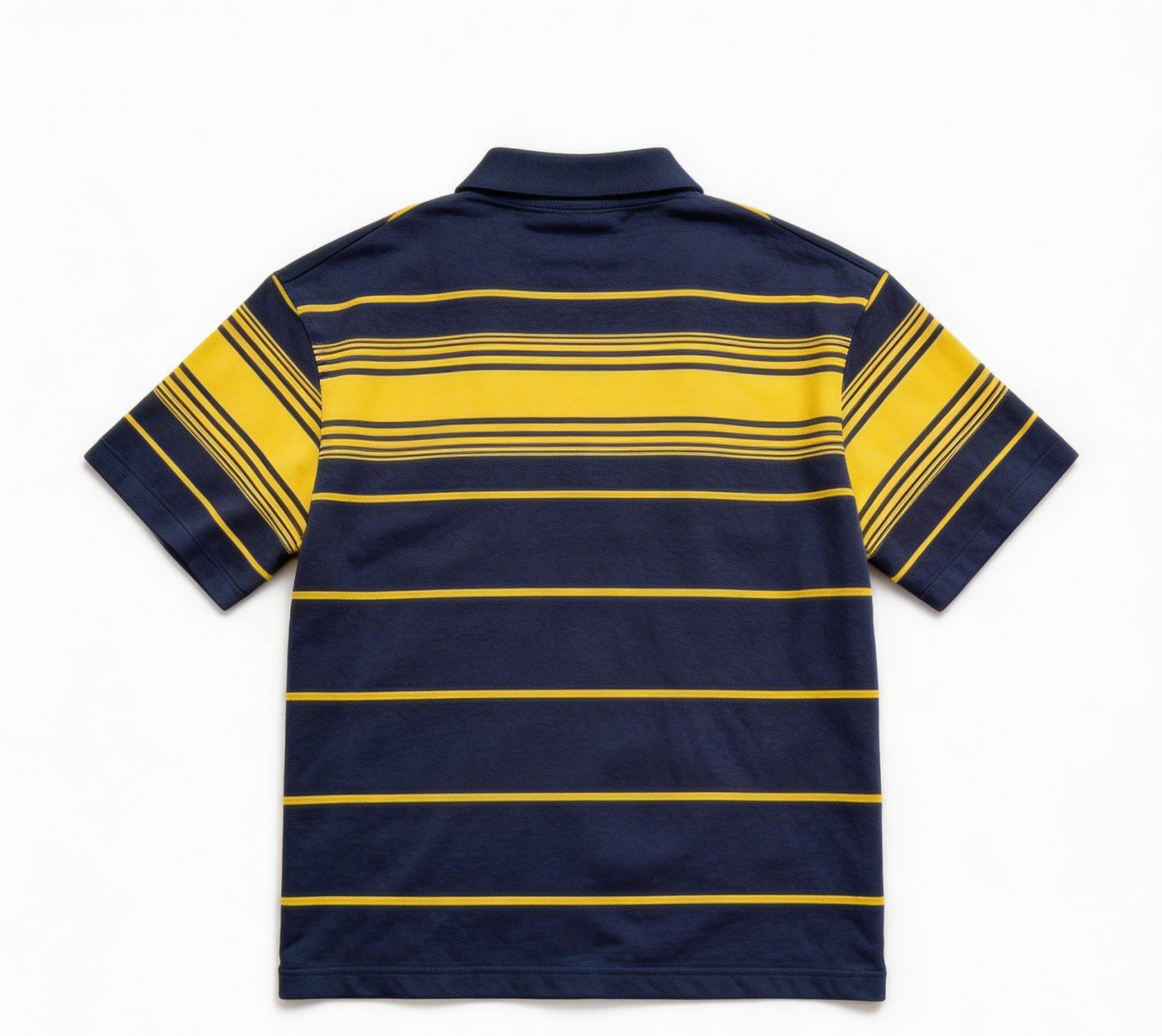 Navy Gold Stripe Polo & Brown Gold Stripe Polo