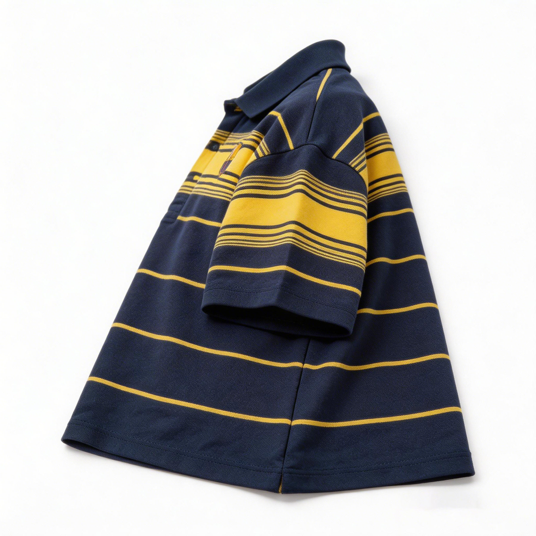 Navy Gold Stripe Polo & Brown Gold Stripe Polo