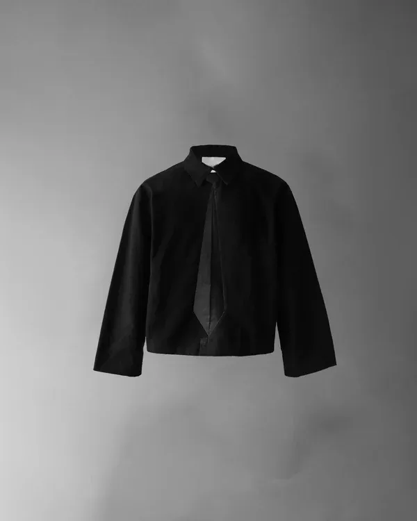 Necktie Cutout Jacket