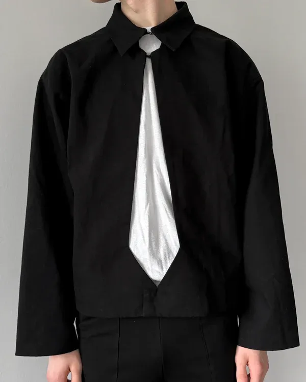 Necktie Cutout Jacket