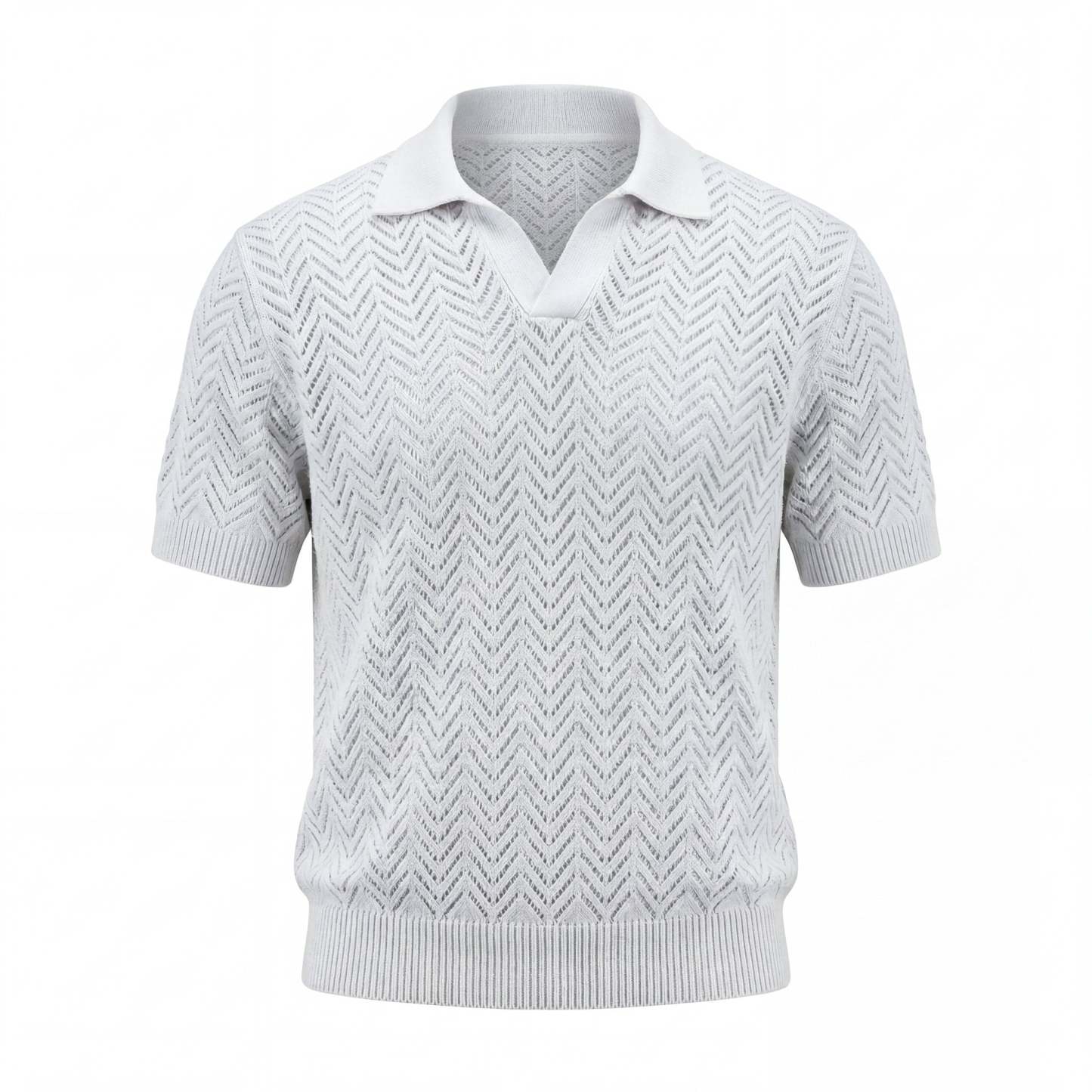 Knit polo shirt
