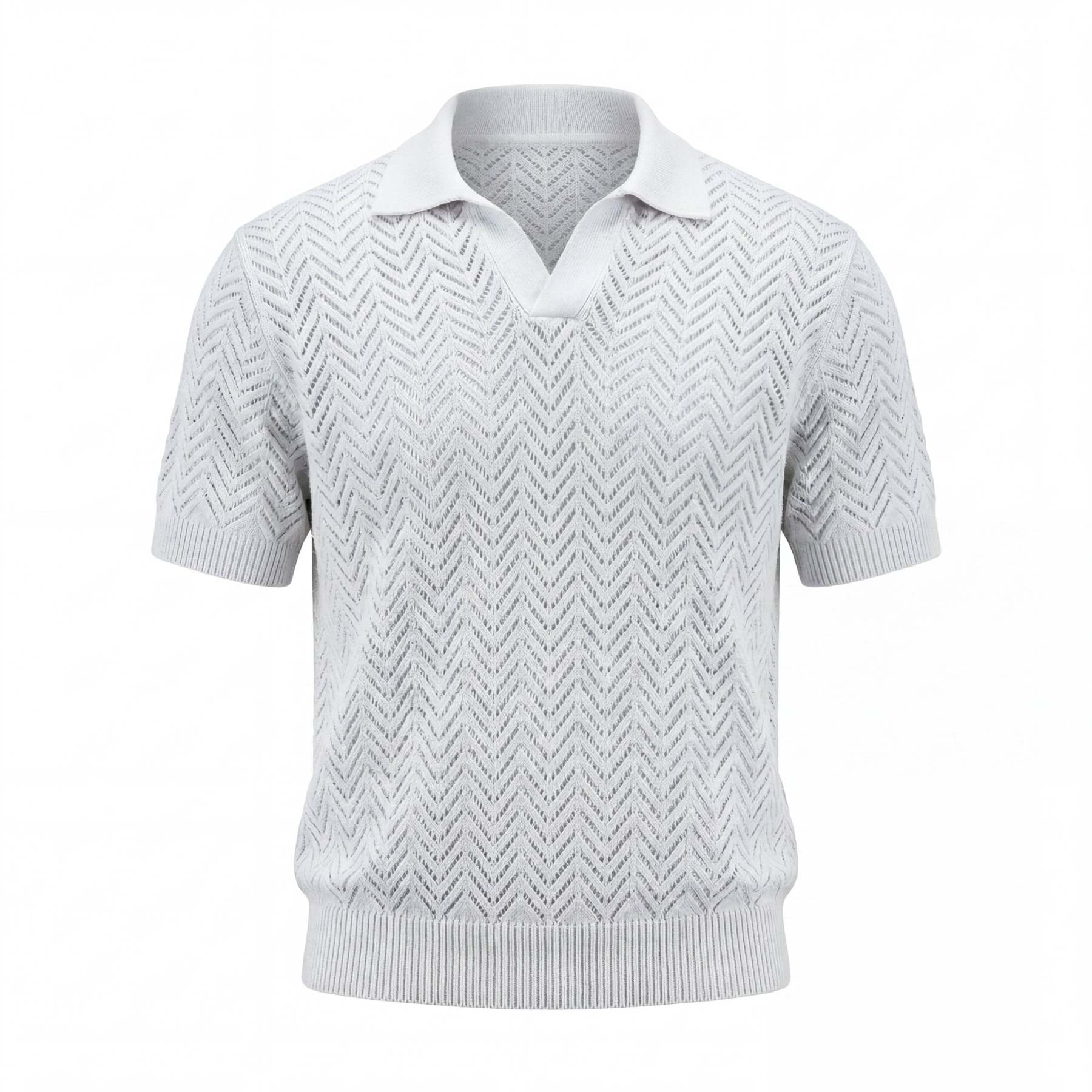 Knit polo shirt