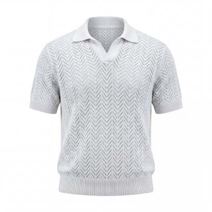 Knit polo shirt