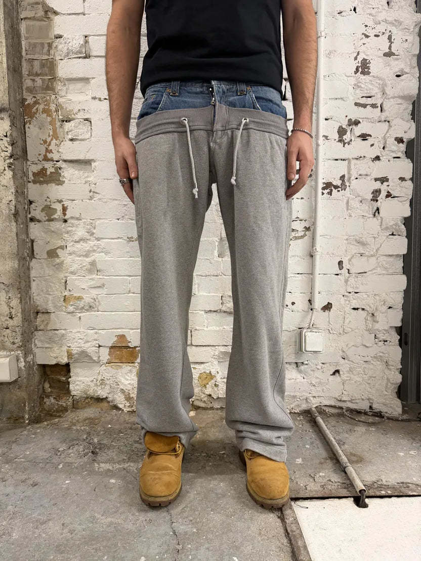 HYBRID DENIM GREY JOGGER PANTS