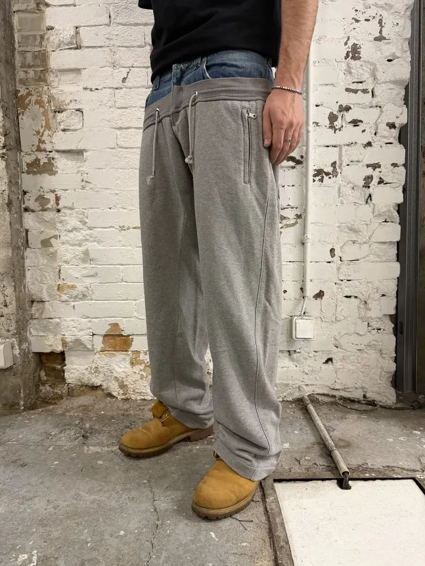 HYBRID DENIM GREY JOGGER PANTS