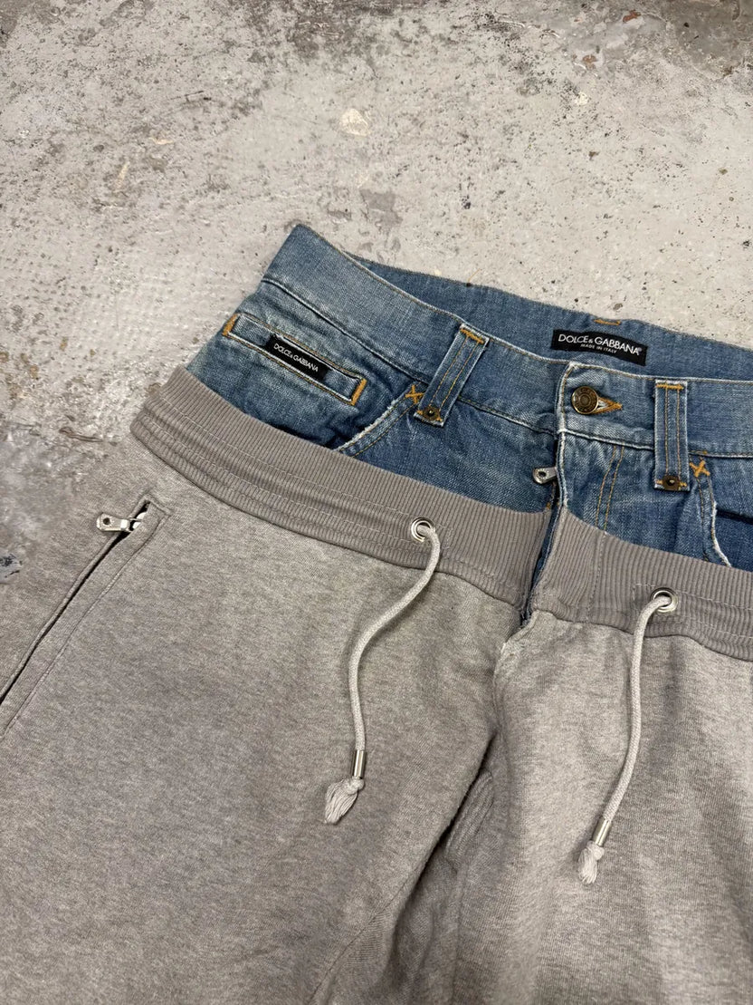 HYBRID DENIM GREY JOGGER PANTS