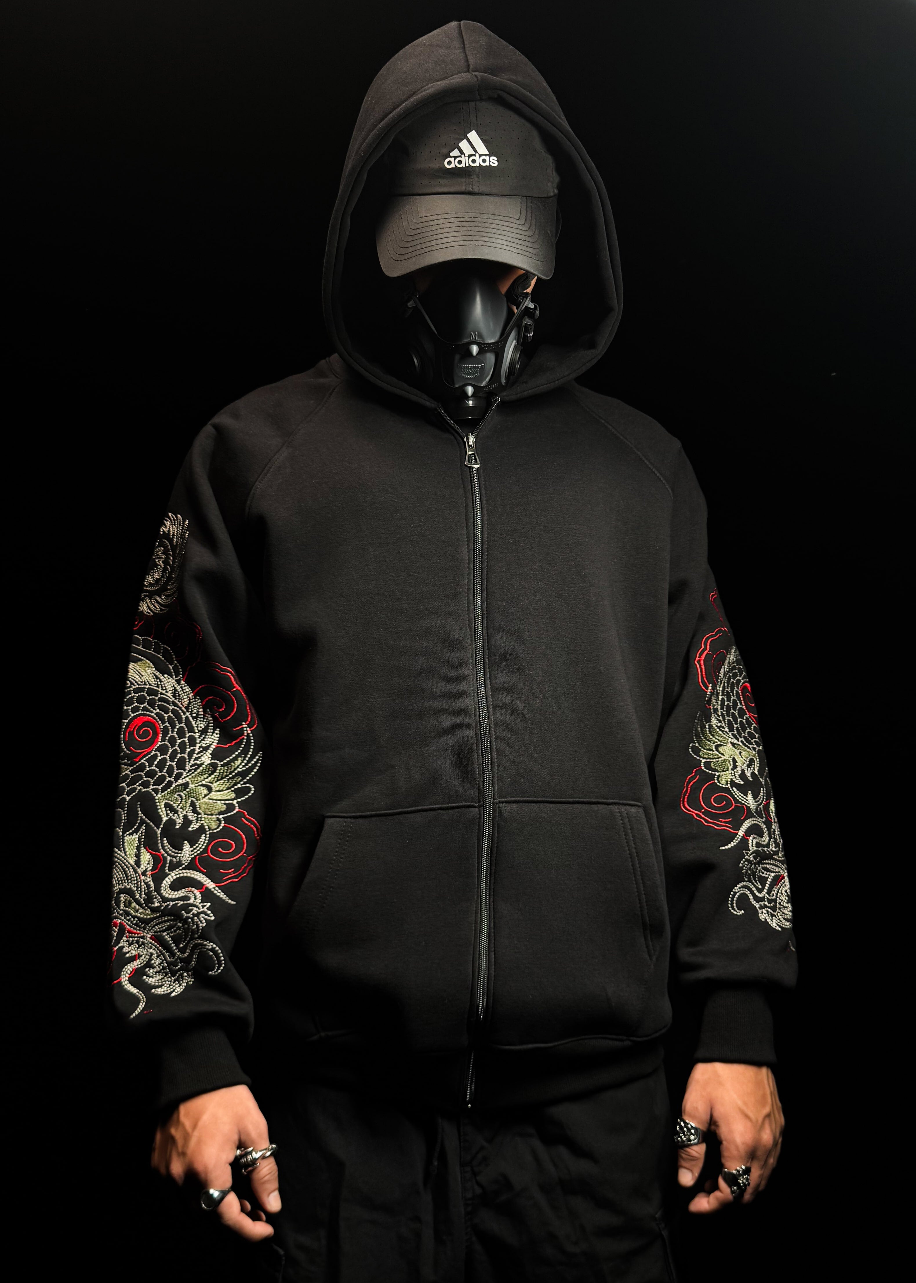 DRAGON EMBROIDERY ZIPPER