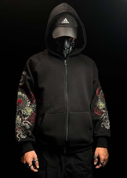 DRAGON EMBROIDERY ZIPPER