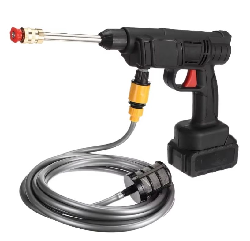 Portable cordless car wash water gun