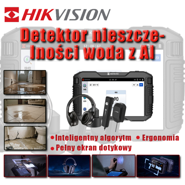 Detektor wycieków wody HIKMICRO AI inteligentny detektor wycieków wykrywanie wycieków w rurach wodnych wewnątrz i na zewnątrz przyrząd do wykrywania wycieków
