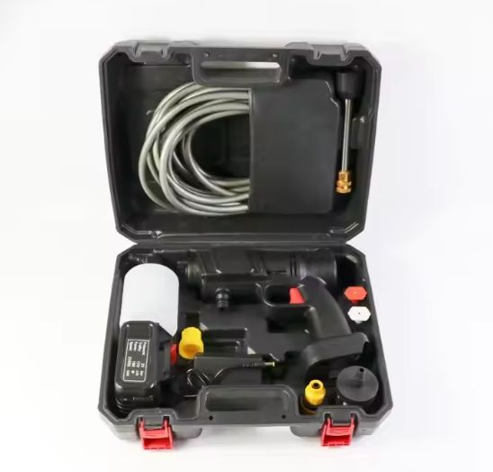 Portable cordless car wash water gun