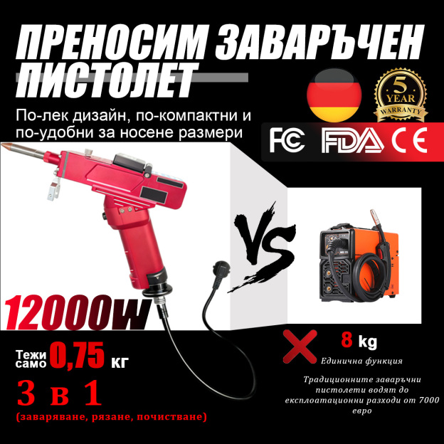 Компактно заваръчно устройство 12 kW – 0,75 kg