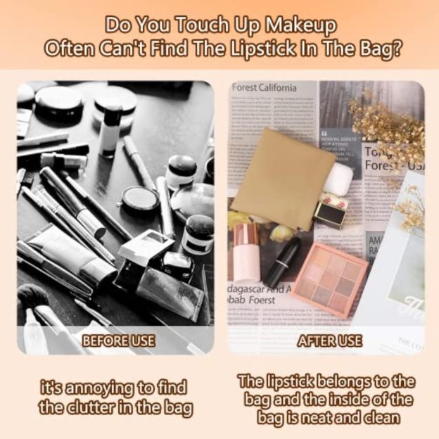 4 PCS Small Makeup Bag for Purse, Mini Portable Cosmetic Bags for Women, Coin Purse, Lipstick & Cosmetic Accessories Organizer, Small Travel Kit Storage Pouch