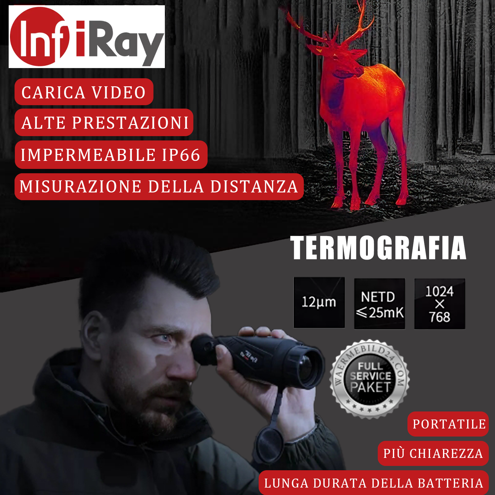 Monoculare per immagini termiche