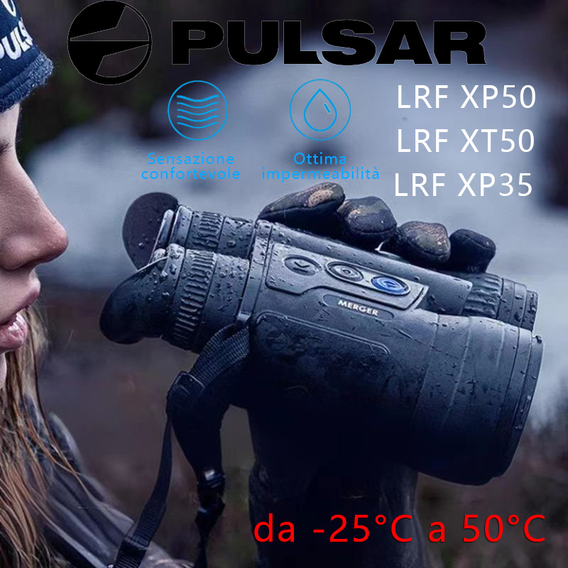 Pulsar-LRF XP50, imaging termico binoculare classico, rilevamento preciso di Lynred e tracciamento estremo