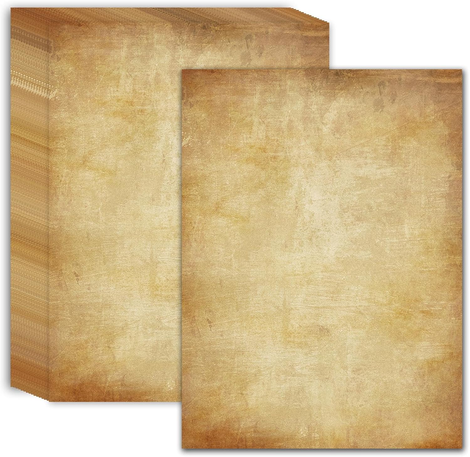 Stationery Writing Paper, 60 Sheets, 8.5" x 11", Vintage Thicker Double Sided Printing Paper, Antique Looking Letterhead Paper for Certificate, Invitation, Resume, Award, Diploma, Craft (A)