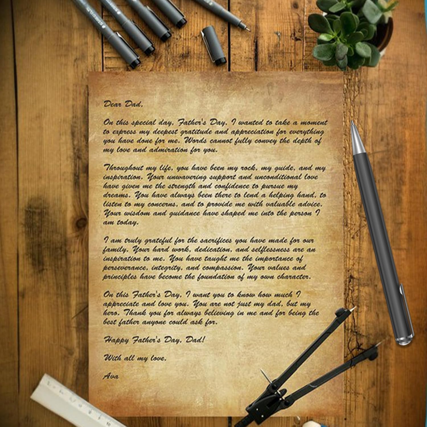 Stationery Writing Paper, 60 Sheets, 8.5" x 11", Vintage Thicker Double Sided Printing Paper, Antique Looking Letterhead Paper for Certificate, Invitation, Resume, Award, Diploma, Craft (A)