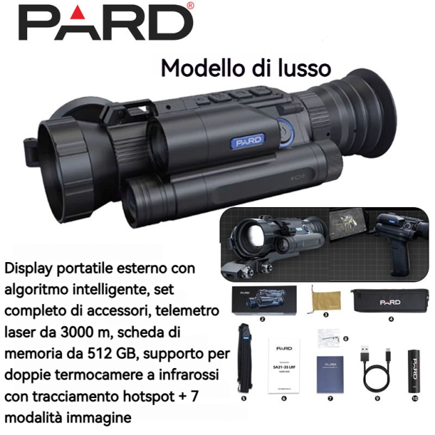 【PARD】Binocolo per visione notturna con immagini termiche e misurazione della distanza
