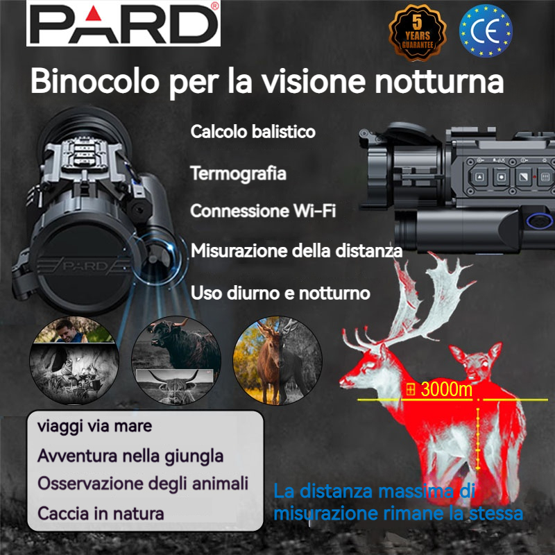 【PARD】Binocolo per visione notturna con immagini termiche e misurazione della distanza