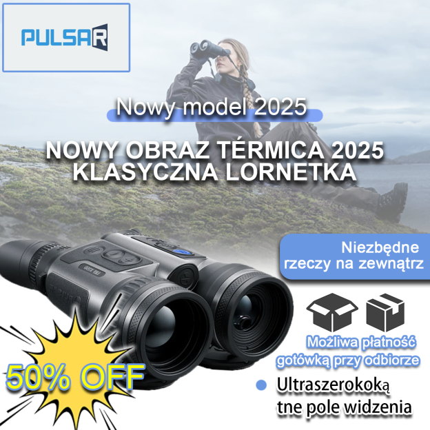 Pulsar-LRF XP50, klasyczna lornetka termowizyjna, precyzyjna detekcja Lynred i ekstremalne śledzenie