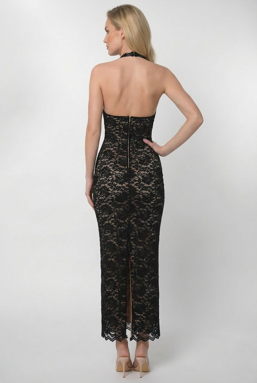 Allen Destiny Lace Maxi Dress
