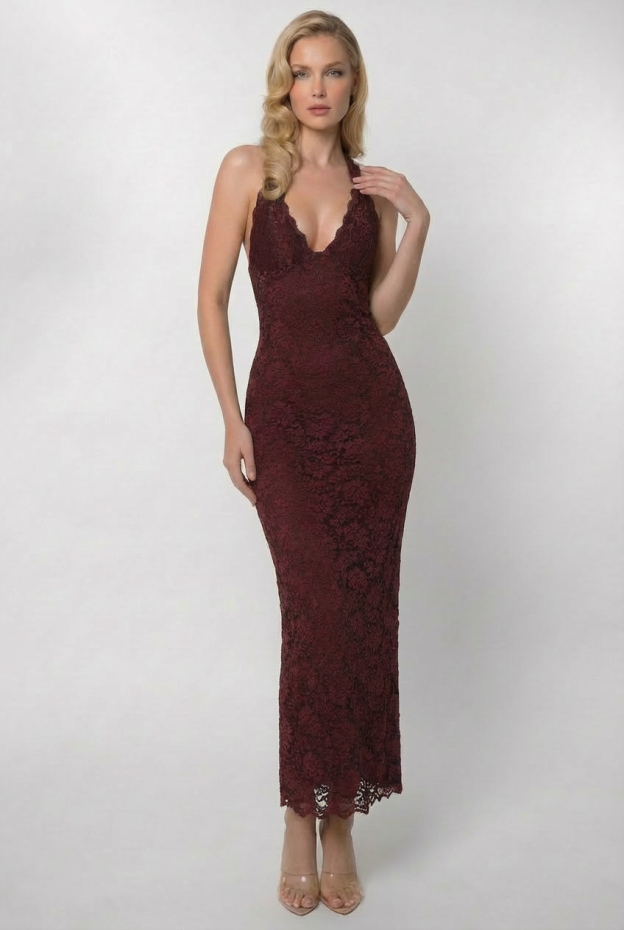 Allen Destiny Lace Maxi Dress