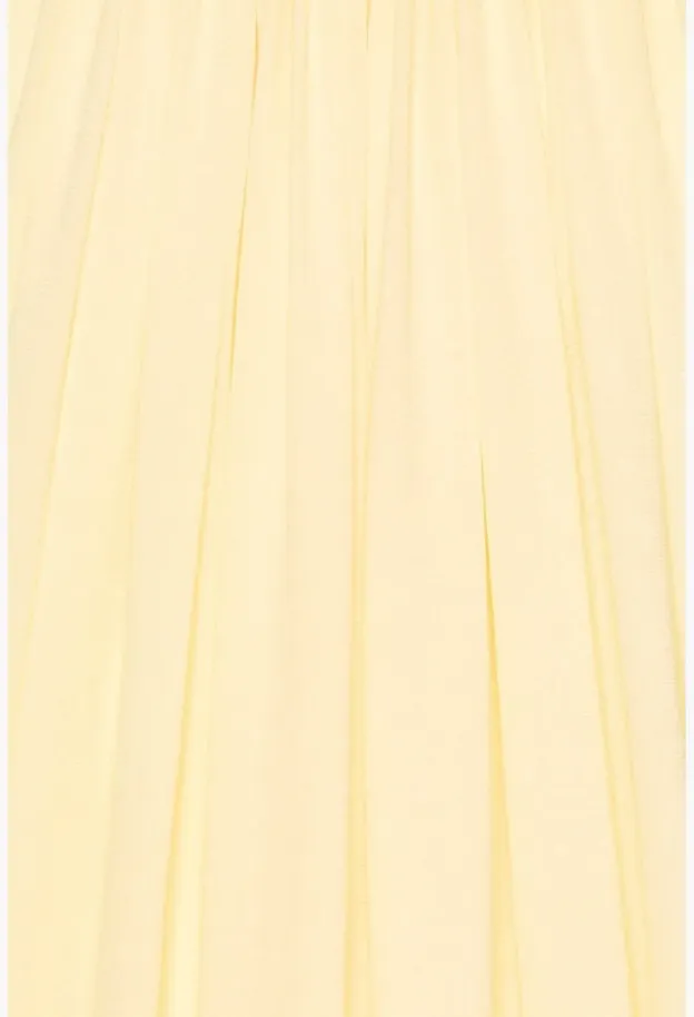 Aouine Solid-Color Sleeveless Flowy Pleated Maxi Dress