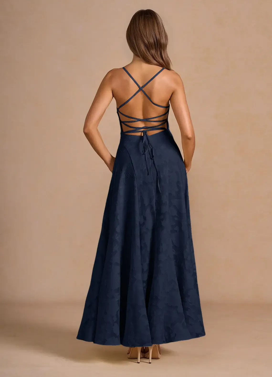 Romantic Irelia Navy Maxi Dress 