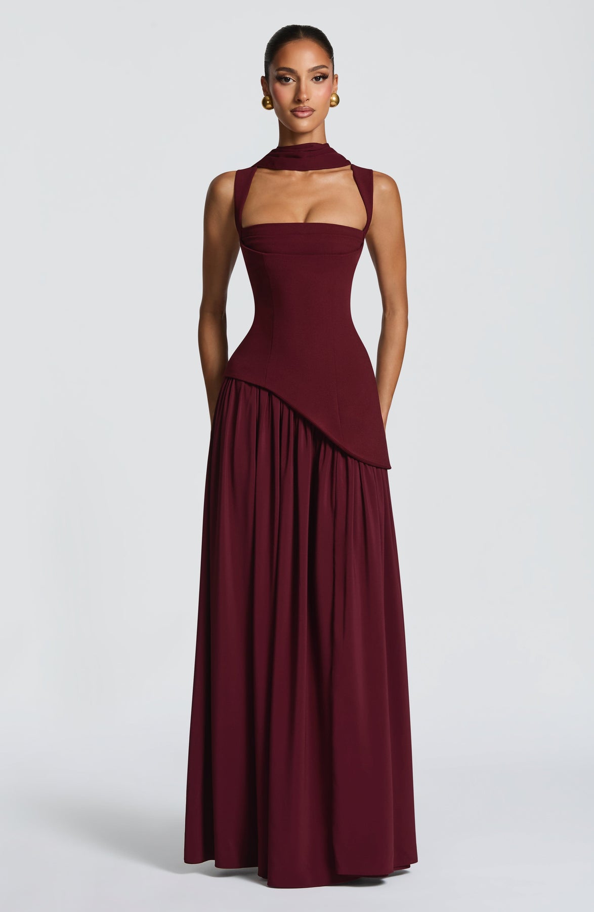 Elegant Brianna Slit Maxi Dress