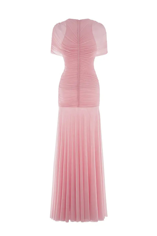 Grace Flowing Ruched Maxi Dress