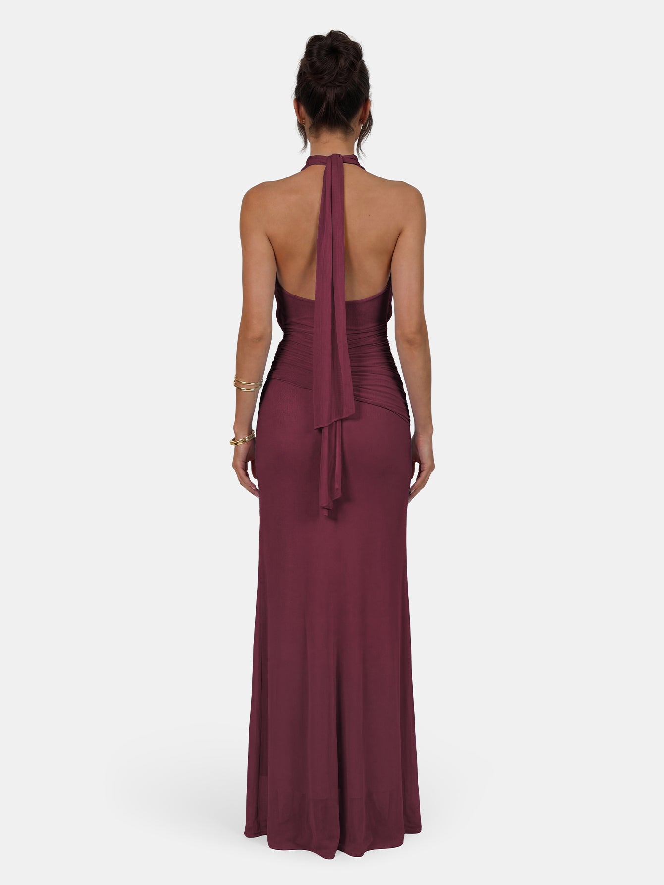 Quanna Green Convertible Halter Neck Maxi Dress
