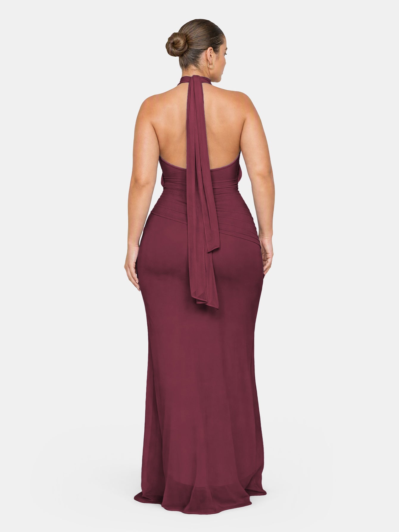 Quanna Green Convertible Halter Neck Maxi Dress