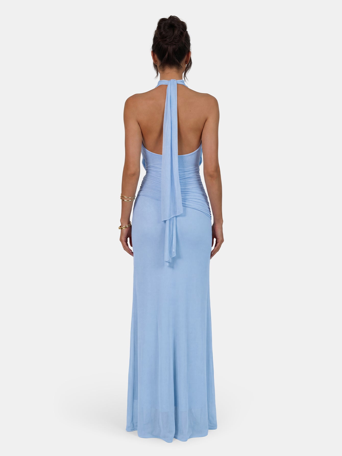 Quanna Green Convertible Halter Neck Maxi Dress