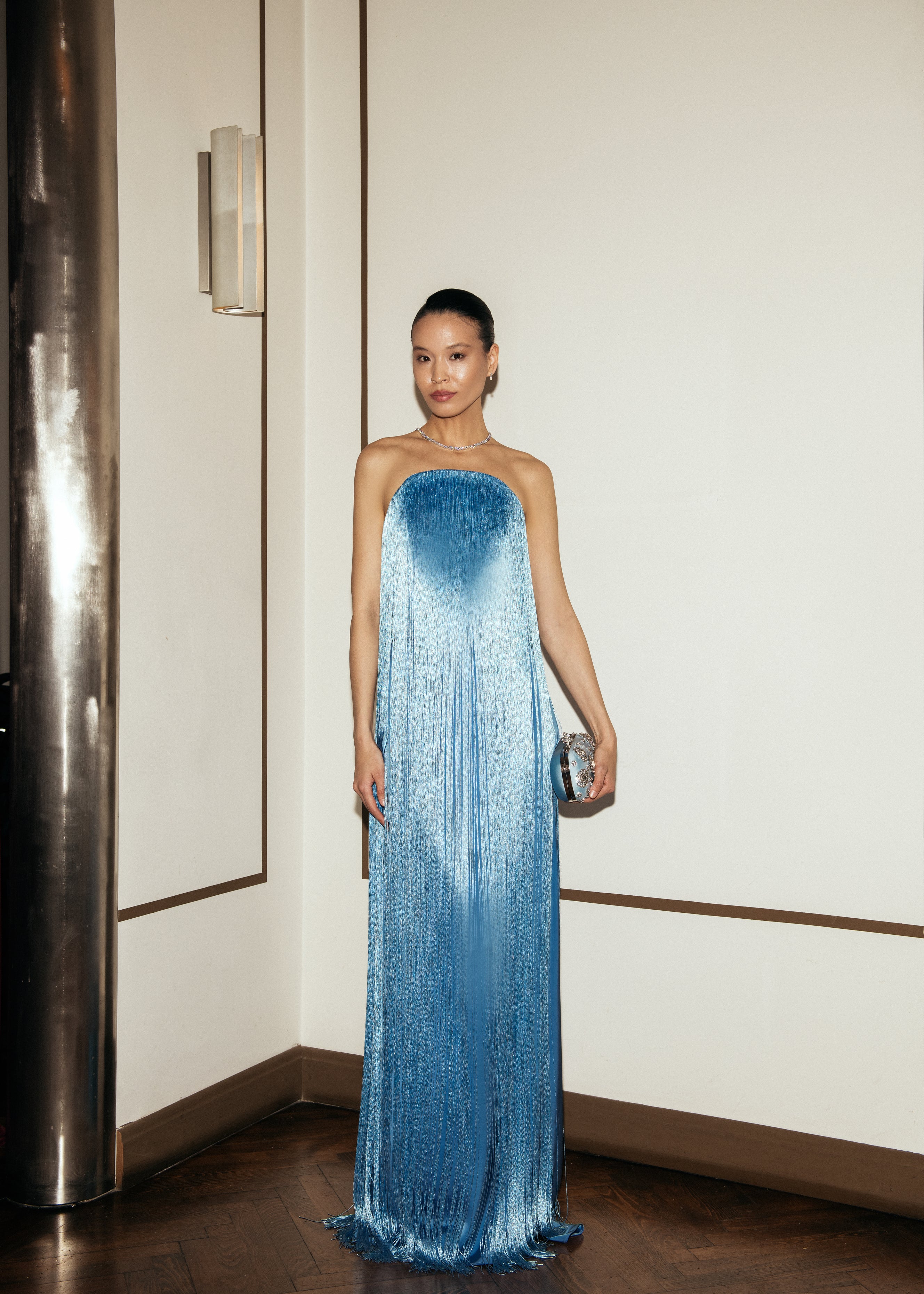 Dorothy Sky Blue Tassel Maxi Dress